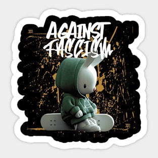 Against Fascism Antifa Skateboarding Sticker